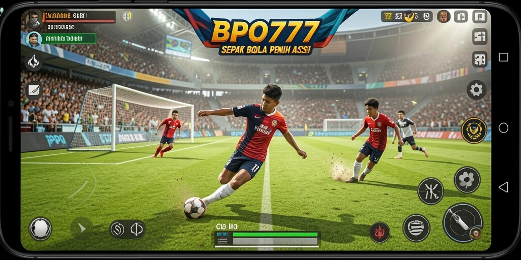 Tampilan gameplay menegangkan dalam BPO777, pertarungan seru di lapangan.