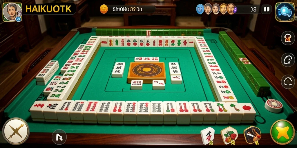Tampilan gameplay HAIKUOTK dengan papan Mahjong yang menarik.