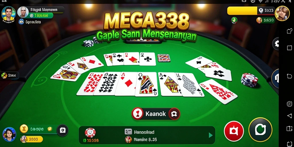 Tampilan gameplay seru MEGA338 saat bermain Gaple.