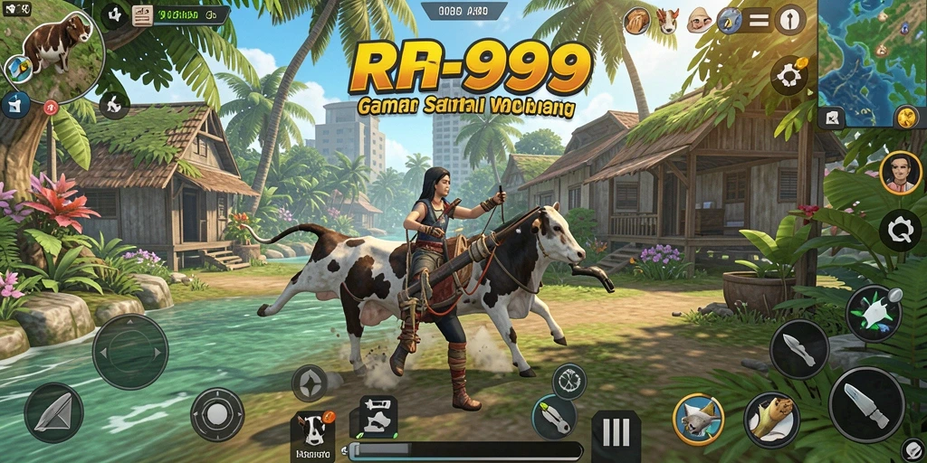 Tampilan gameplay RR999 yang ceria dan penuh warna.