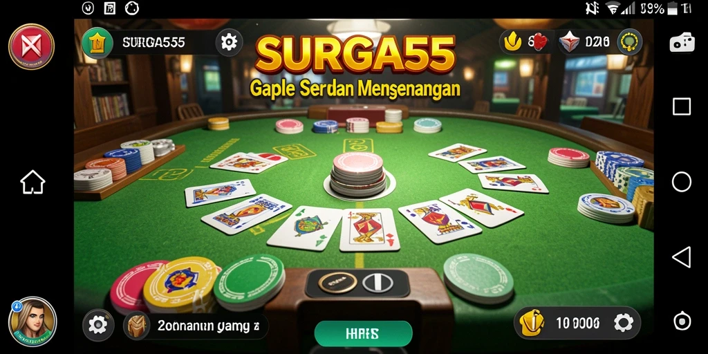 Gameplay seru Gaple di SURGA55 dengan teman-teman.